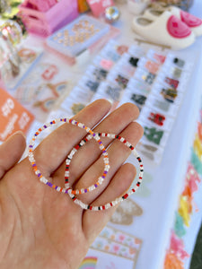 Clemson and Carolina Beaded Bracelets