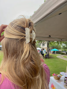 Gold Flake Hair Claw Clip