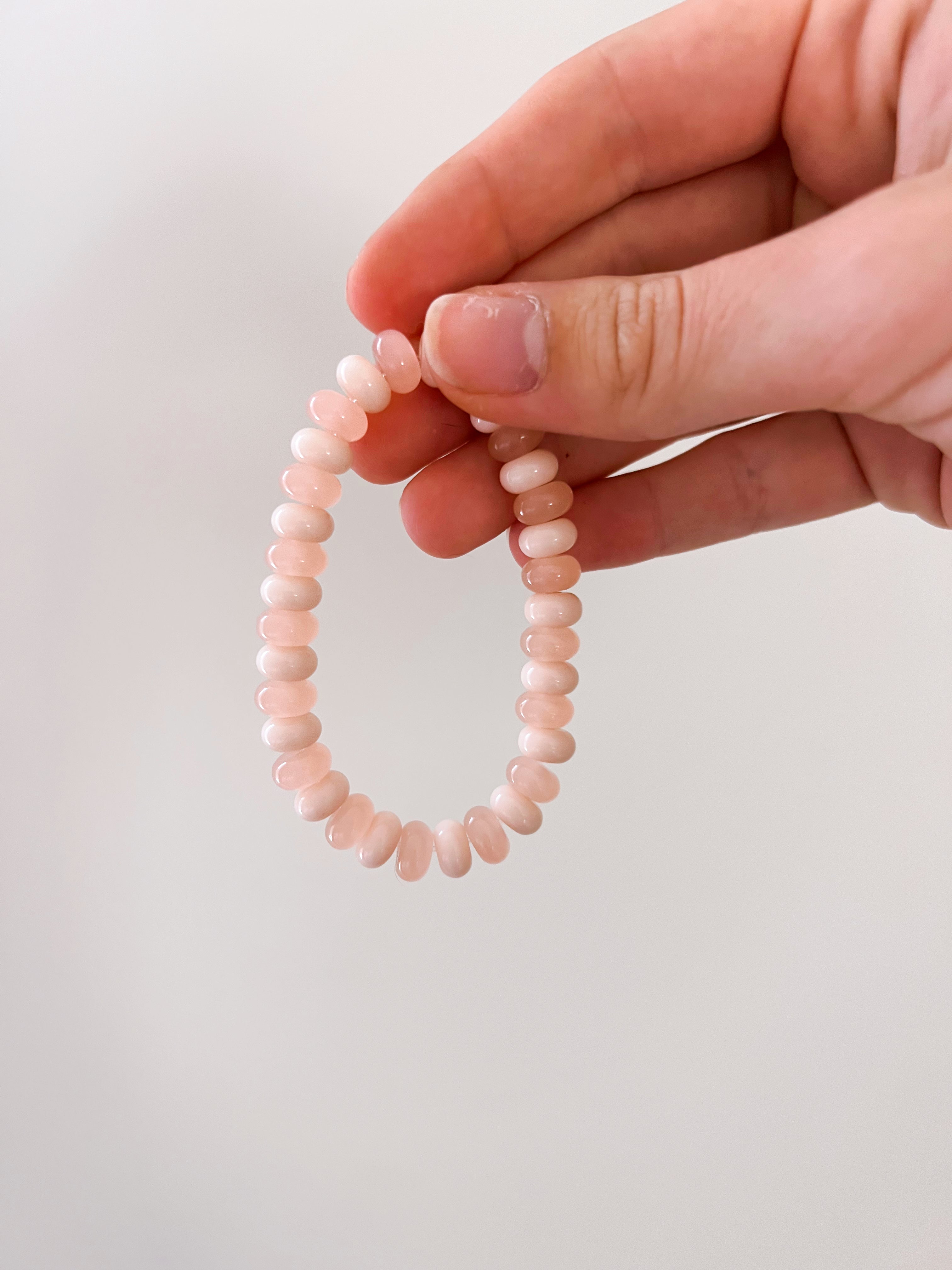 Pink Glass Beaded Bracelet