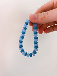 Blue Glass Beaded Bracelet