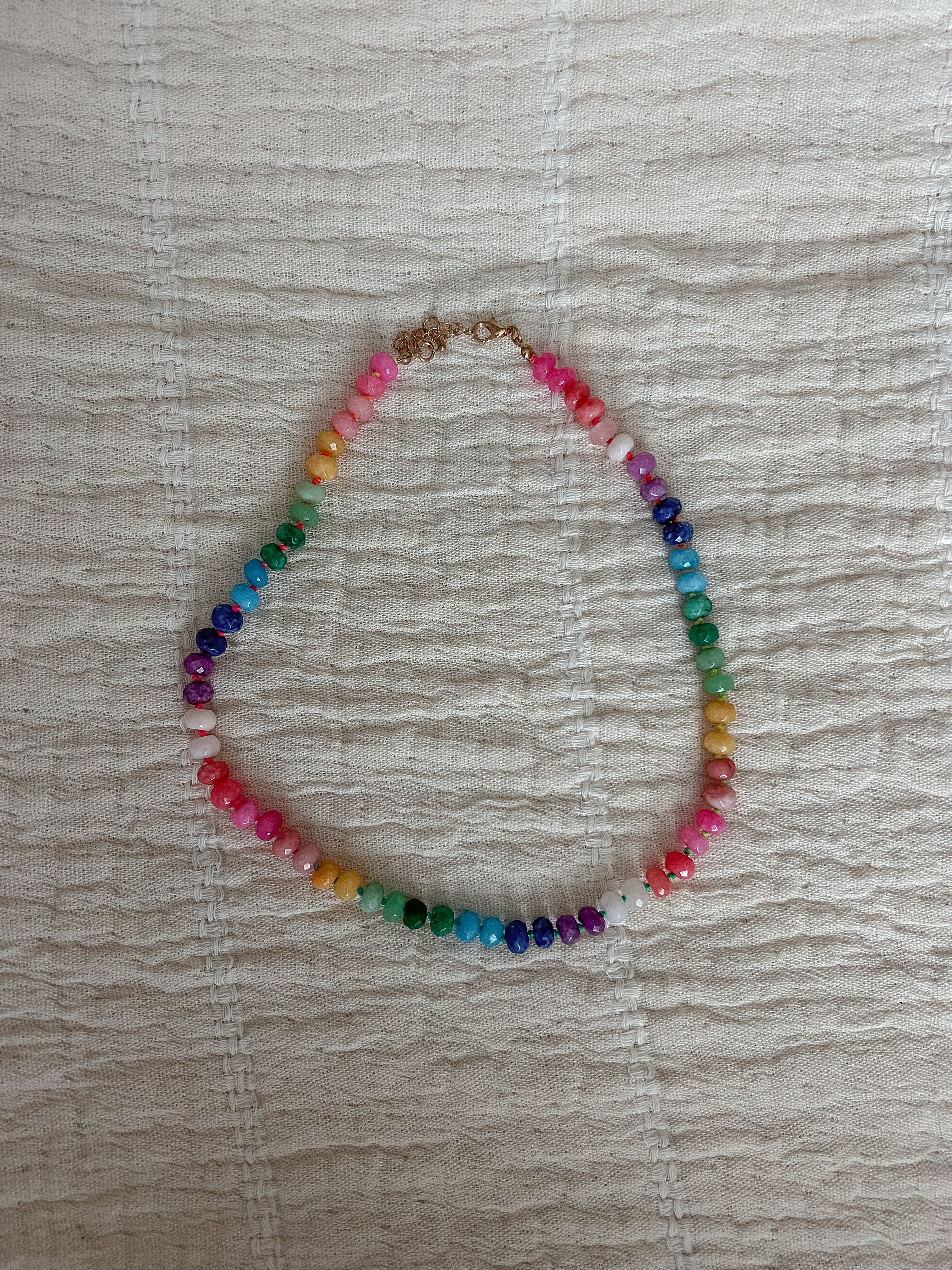 Rainbow Beaded Necklace