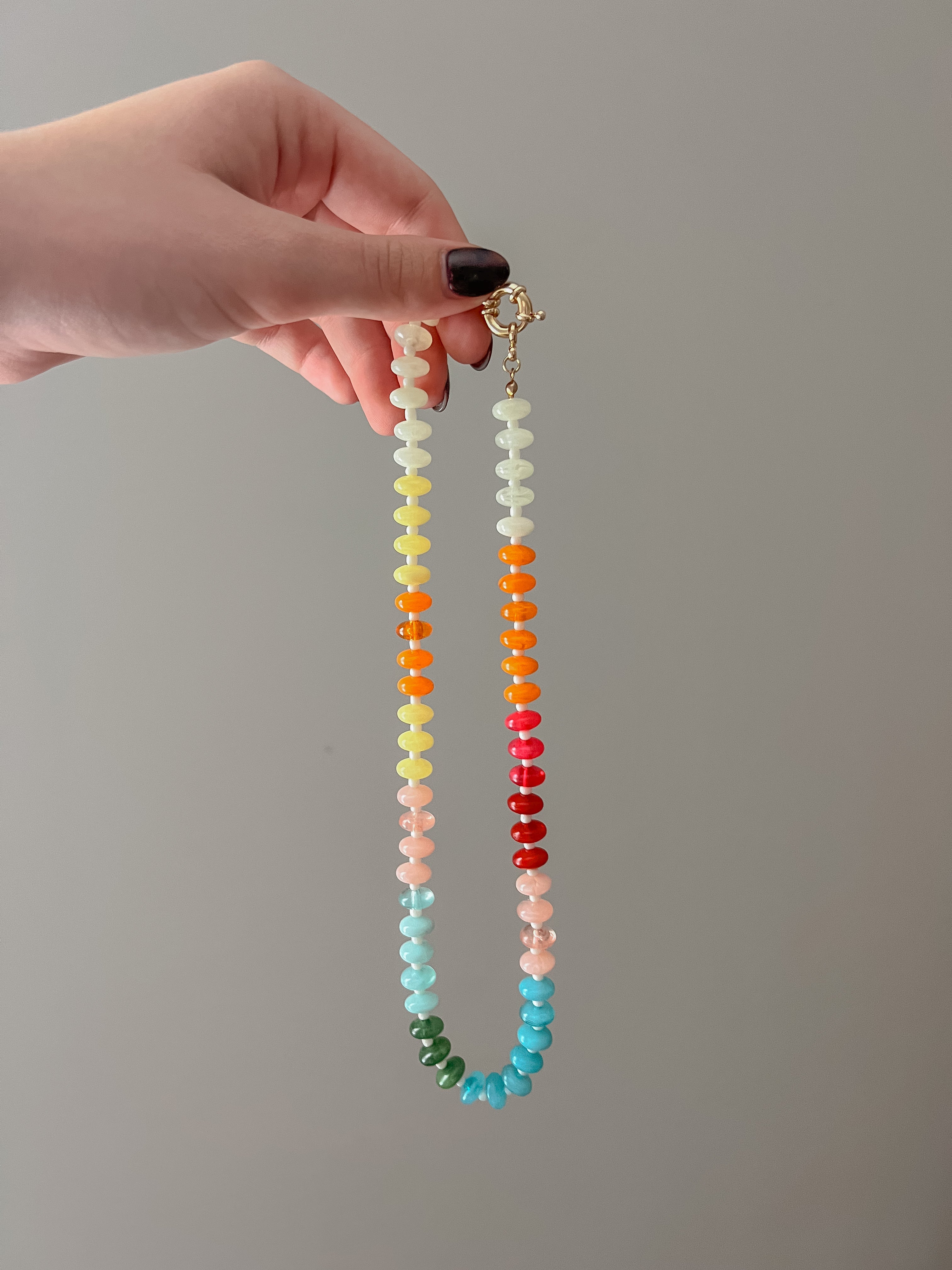 Rainbow Beaded Necklace