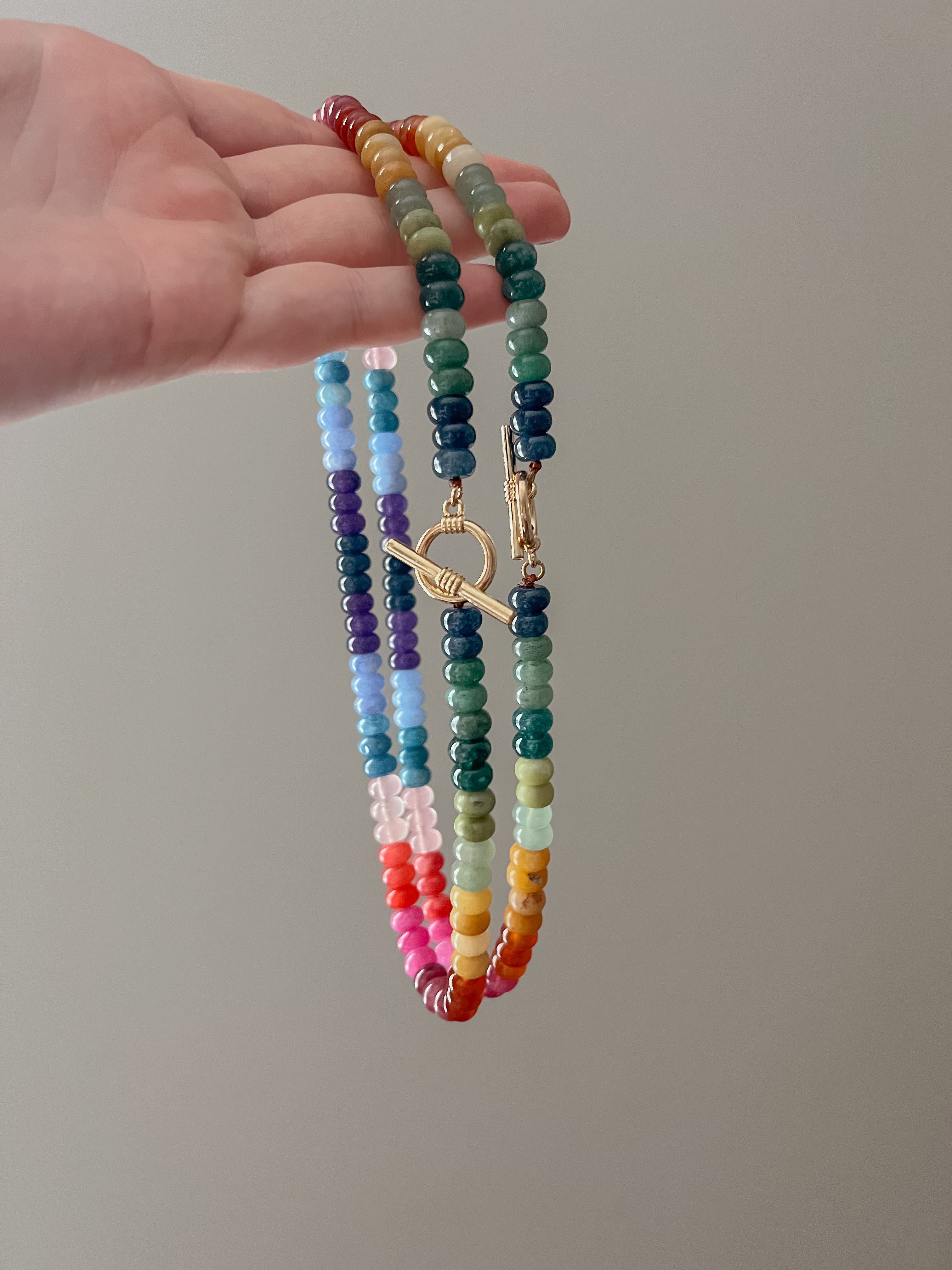 Rainbow Beaded Necklace