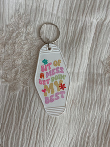 Doing My Best Keychain