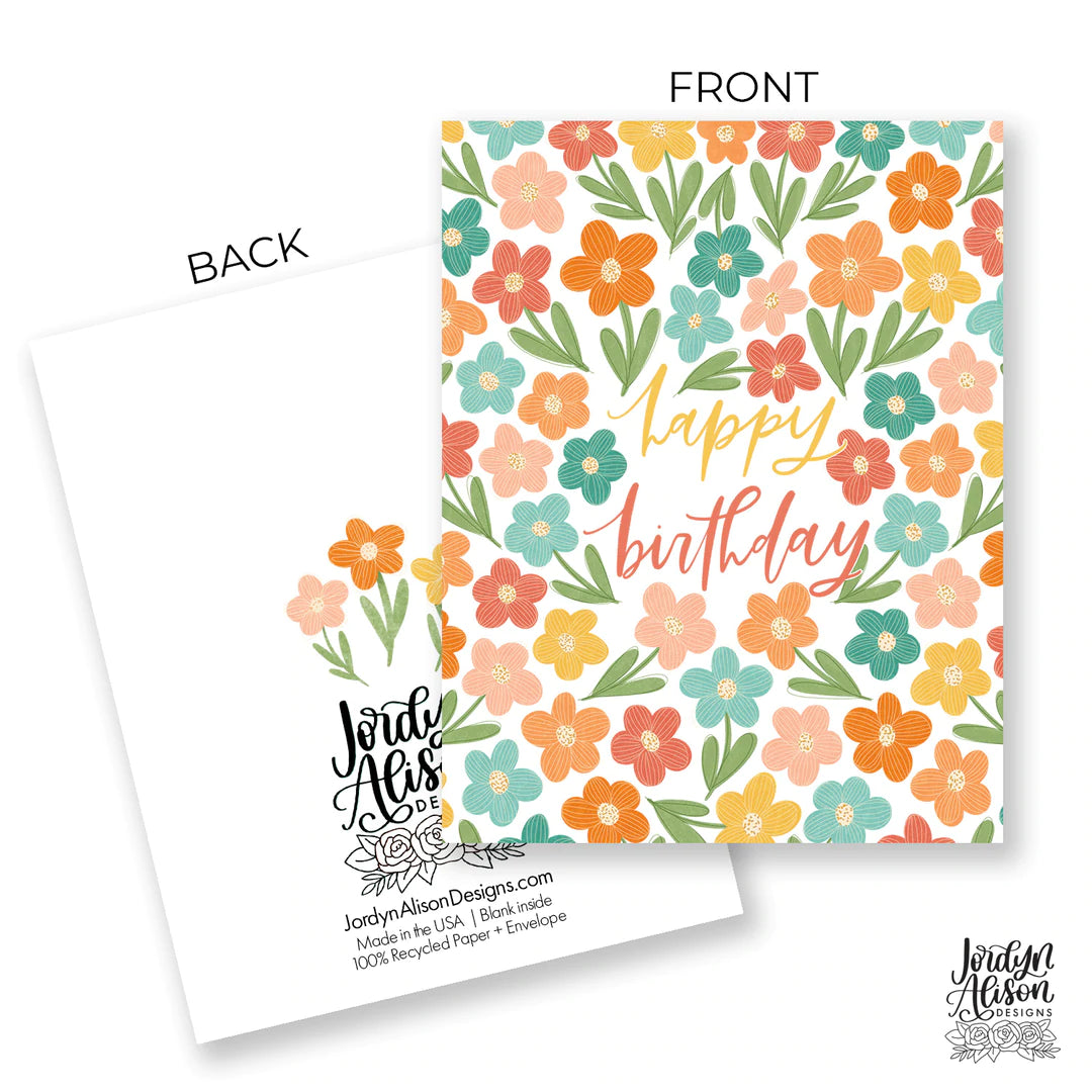 Happy Birthday Flower Patch Card