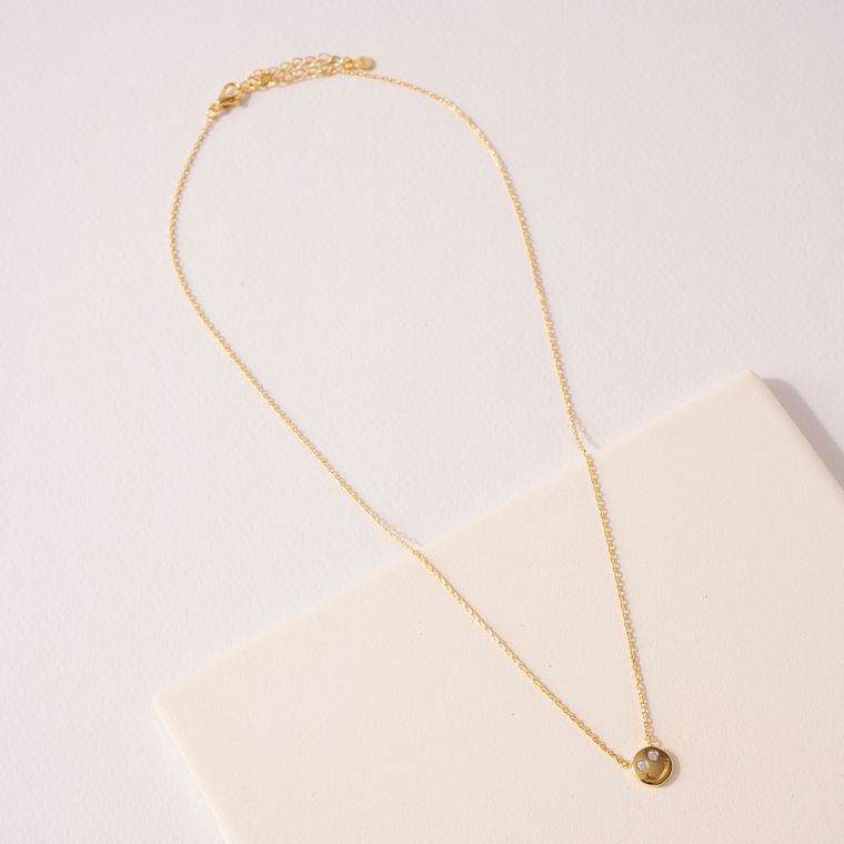 Gold Smiley Necklace