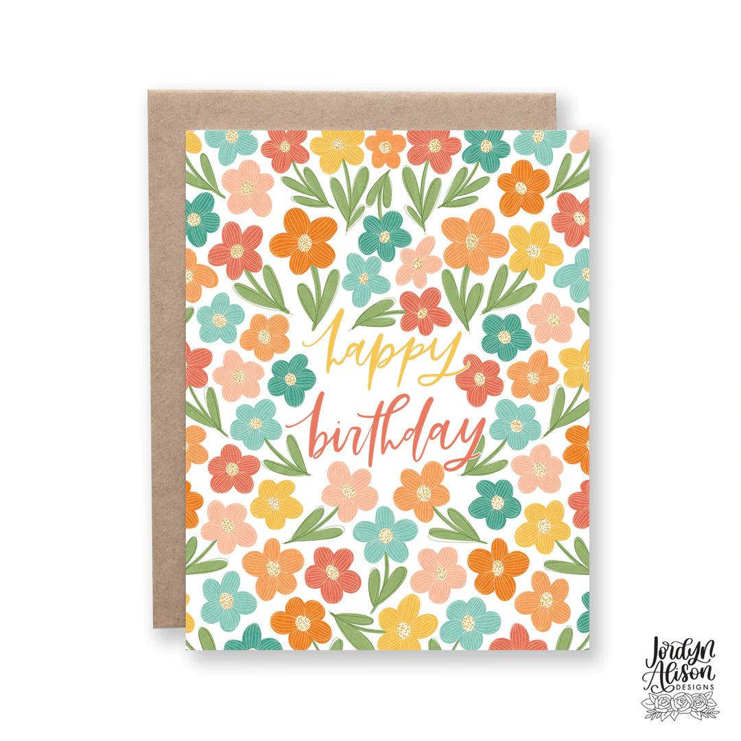 Happy Birthday Flower Patch Card