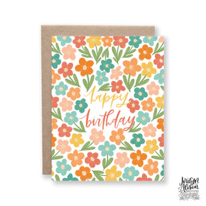 Happy Birthday Flower Patch Card